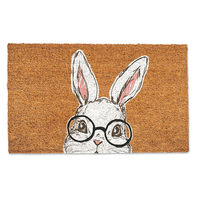 Bunny With Glasses 30" x 18" Door Mat