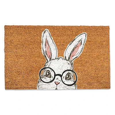 Bunny With Glasses 30" x 18" Door Mat