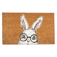 Bunny With Glasses 30" x 18" Door Mat