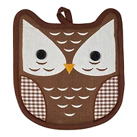 Thanksgiving Holiday Autumn Owl Potholder Gift Set