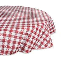 60rnd Red Chk Ecovinyl Tablecloth (Set of 3)