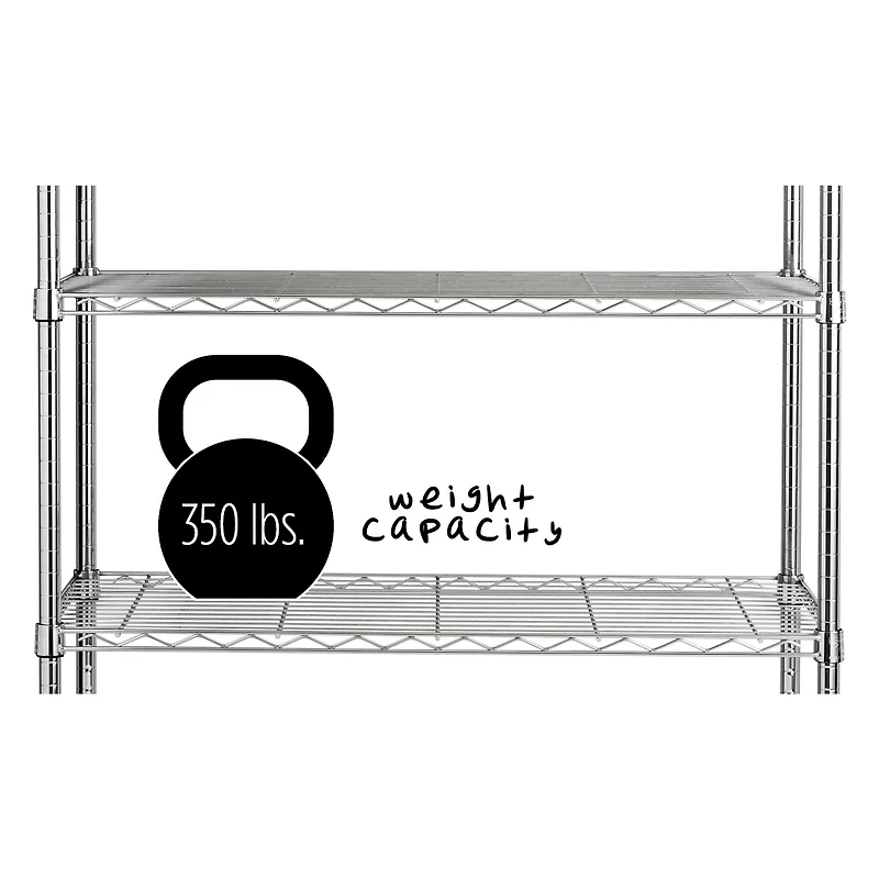 Honey Can Do Chrome 5-Tier Heavy-Duty Adjustable Shelving Unit