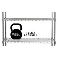 Honey Can Do Chrome 5-Tier Heavy-Duty Adjustable Shelving Unit