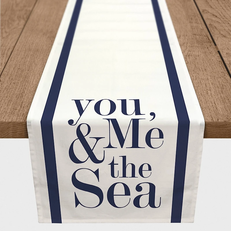 72'' You, Me & the Sea Poly Twill Table Runner