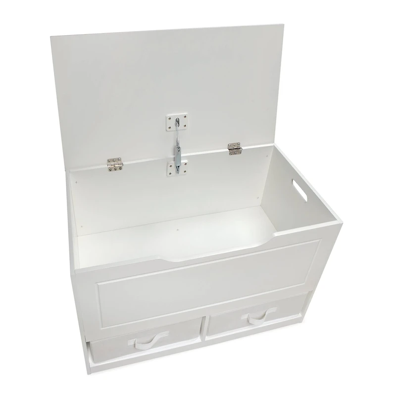 Badger Basket White Up & Down Toy & Storage Bench