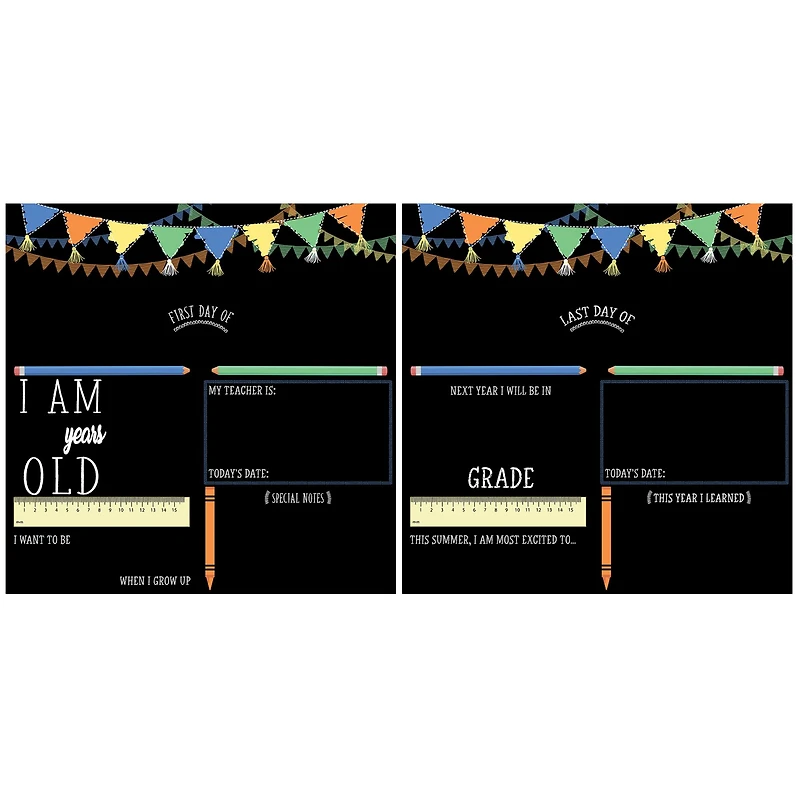 RoomMates Last or First Day of School Banner Double-Sided Chalkboard