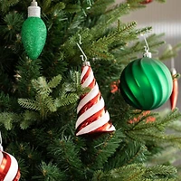 Glitzhome® 160 Pack Whimsical Red & Green Deluxe Boxed Shatterproof Ornaments