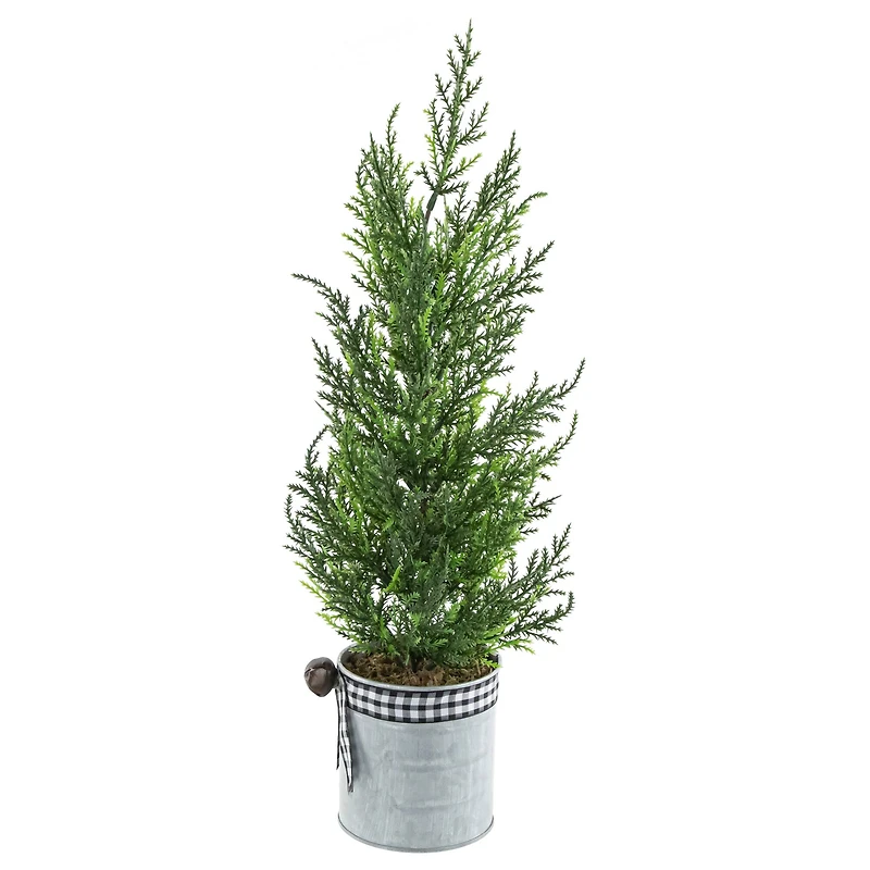 18.5" Unlit Cypress Artificial Potted Christmas Tree
