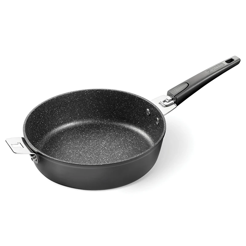 The Rock by Starfrit 9" Deep Fry Pan & Dutch Oven with Lid & Detachable Handle