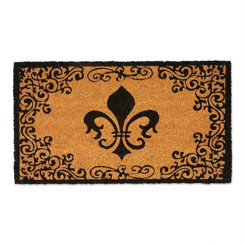 DII® Regal Fleur De Lis Vinyl Back Coir Doormat