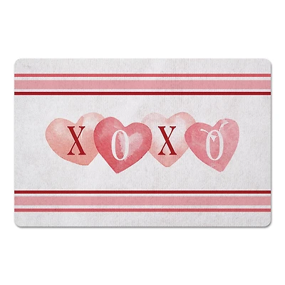 XOXO Hearts & Stripes 27" x 18" Floor Mat