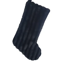 18" Dark Faux Fur Stripe Stocking by Ashland®