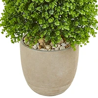 4ft. Eucalyptus Topiary Artificial Tree in Sandstone Planter