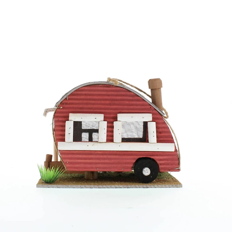 8'' Red Trailer Birdhouse