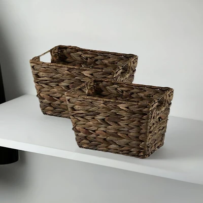 DII® Medium Gray Hyacinth Baskets, 2ct.