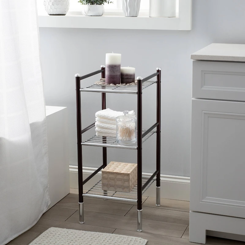 Organize It All Duplex 3 Tier Square Freestanding Wire Rack