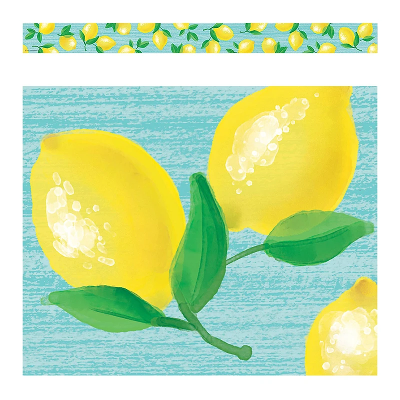 Teacher Created Resources Lemon Zest Straight Border Trim, 210ft.