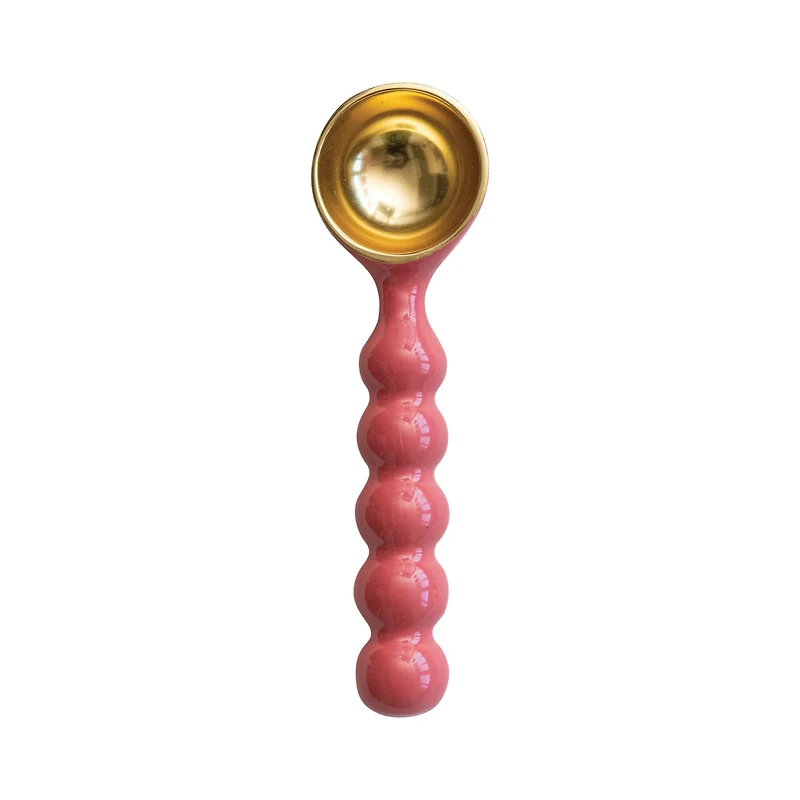 Hello Honey® 9.25" Pink & Gold Enameled Aluminum Ice Cream Scoop