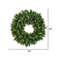 36" Bangor Mixed Pine Artificial Christmas Wreath
