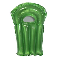 30" Inflatable Transparent Green & Metallic Silver Surf Rider Pool Float