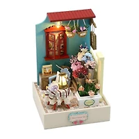 Wizardi Flower Shop Miniature Dollhouse Roombox Kit