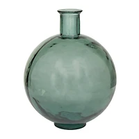 Green Recycled Glass Handmade Spanish Vase 13" x 13" x 17"