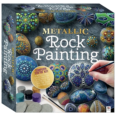 Hinkler DIY Metallic Rock Painting Box Set