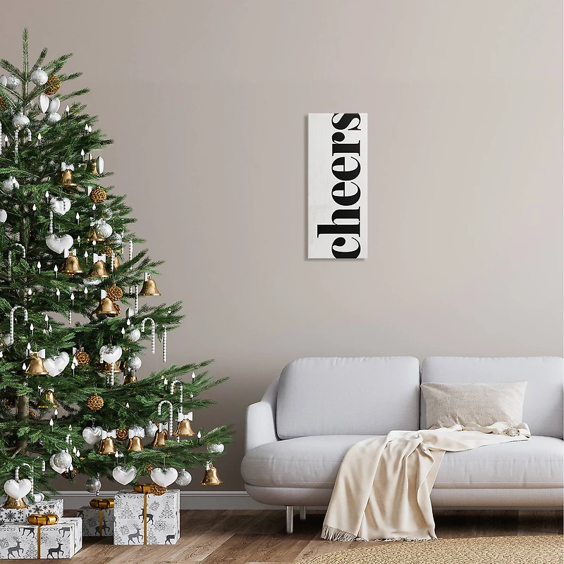 Stupell Industries Cheers Holiday Kitchen Sign Canvas Wall Art