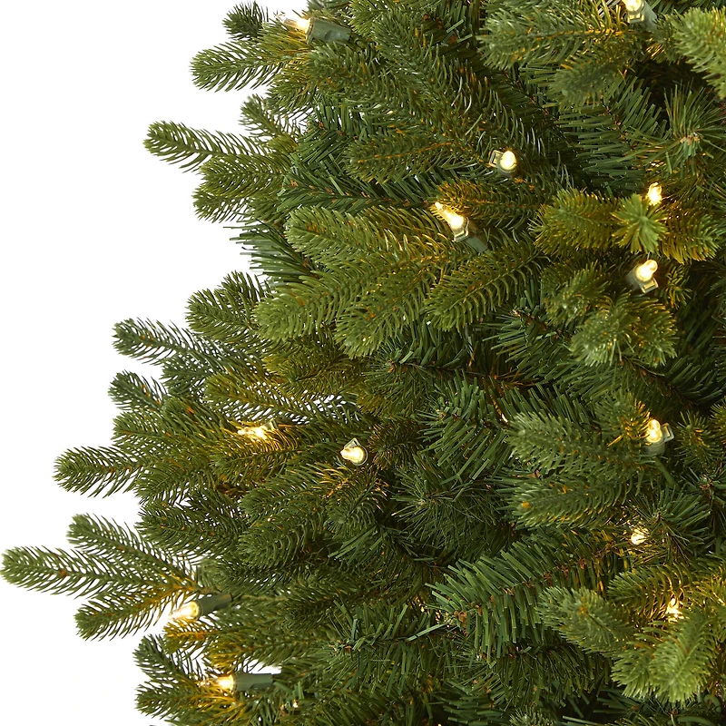 5.5ft. Pre-Lit Washington Fir Artificial Christmas Tree, Clear LED Lights