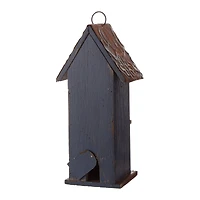 Glitzhome® 13" Solid Wood and Metal Rustic Style Birdhouse