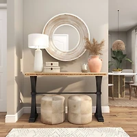 11" Orange Ceramic Terra Cotta Jug Vase with Handles