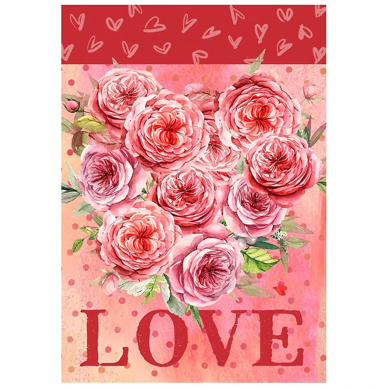 Love Rose Bouquet Garden Flag