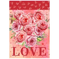Love Rose Bouquet Garden Flag