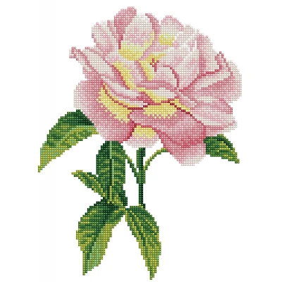 Diamond Dotz® Intermediate Pink Rose with Frame Diamond Painting Kit