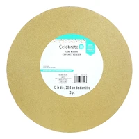 12" Gold Glitter Round Cake Boards by Celebrate It™