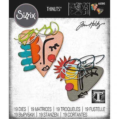 Sizzix® Thinlits® Abstract Faces by Tim Holtz Die Set