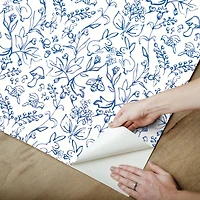 RoomMates Meadow Blue Peel & Stick Wallpaper