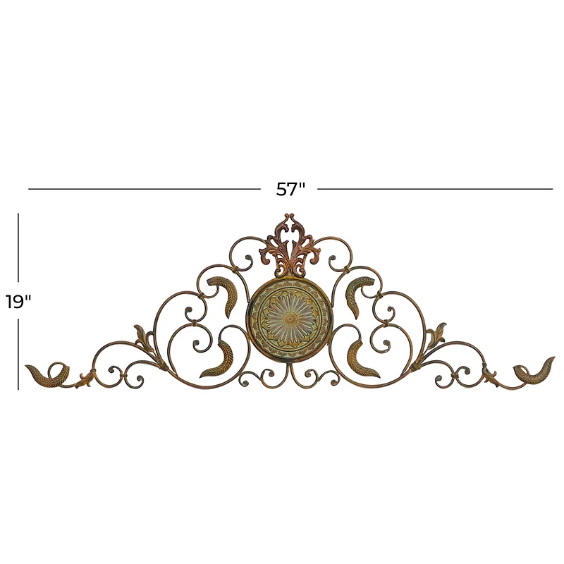 57" Gold iron Rustic Wall Décor