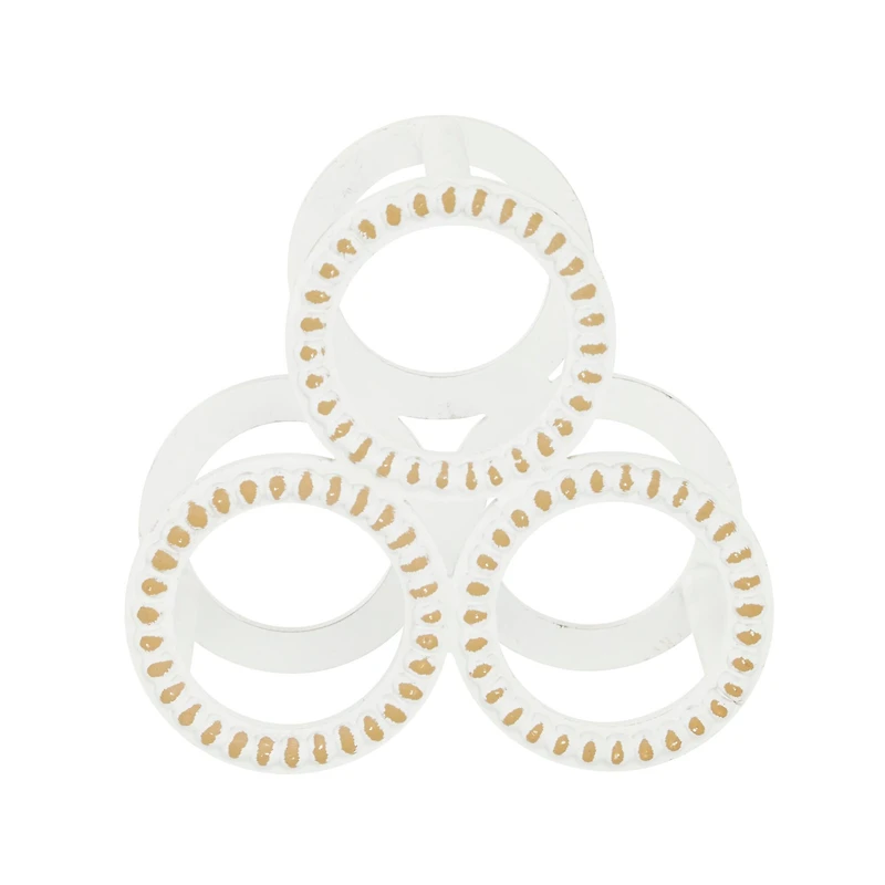 11" White Wood Farmhouse Wine Rack