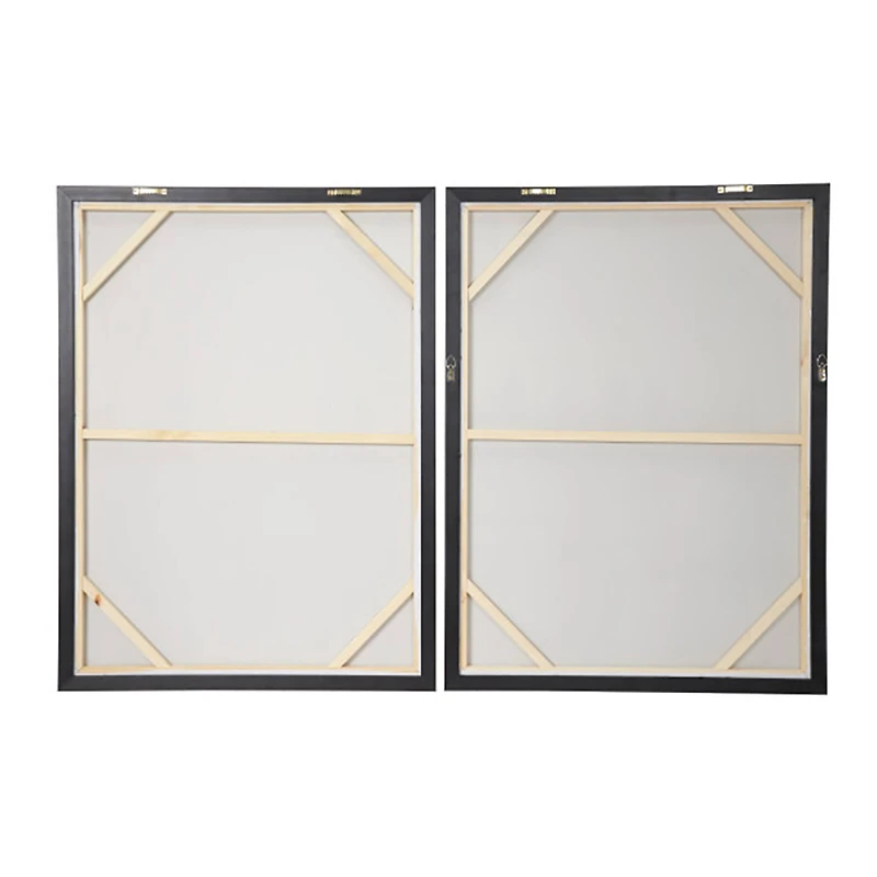 CosmoLiving by Cosmopolitan Gold Contemporary Abstract Wall Art Set