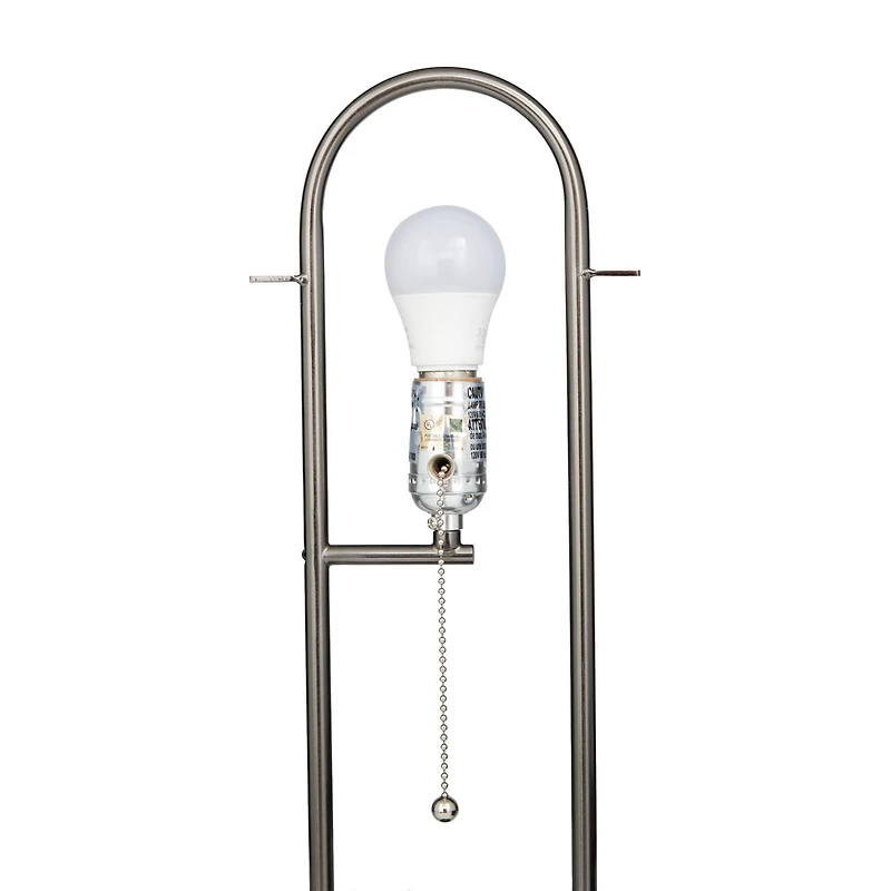 Black Iron Modern Accent Lamp 12" x 12" x 20"