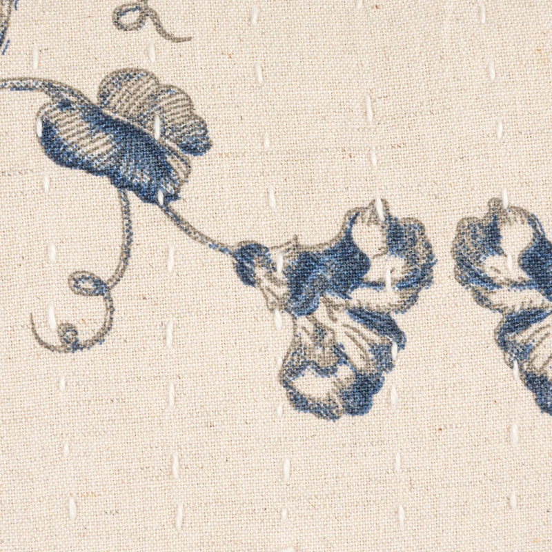 Hello Honey® 18" Blue Flower & Foliage Accent Pillow