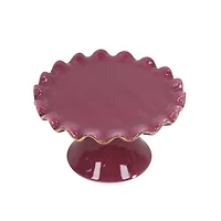5.5" Ruffled Ceramic Cake Stand by Ashland