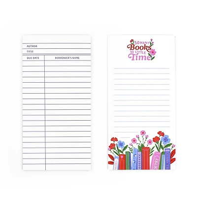 Assorted 4" x 8" Bookish Magnetic Notepad, 1pc. by Fab Finds
