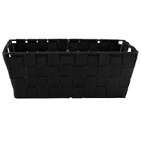 Simplify Small Black Woven Storage Shelf Baskets, 2ct.