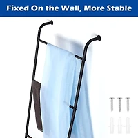 NEX™ 5ft. Black Metal Wall-Leaning Blanket Ladder Rack