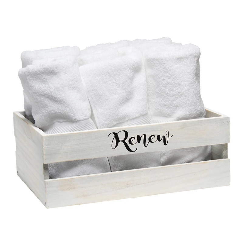 Elegant Designs Gray Wash Towel Holder