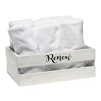 Elegant Designs Gray Wash Towel Holder