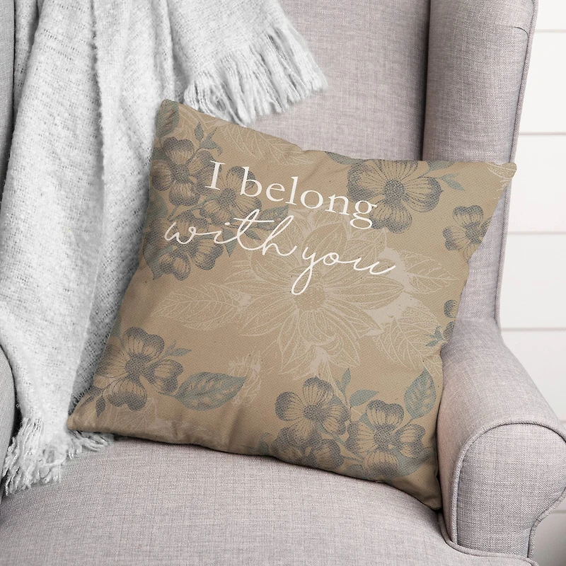 You Belong with Me Indoor/Outdoor Pillow