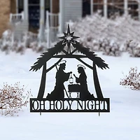 Glitzhome® 2.5ft. Metal Nativity Silhouette Yard Stake